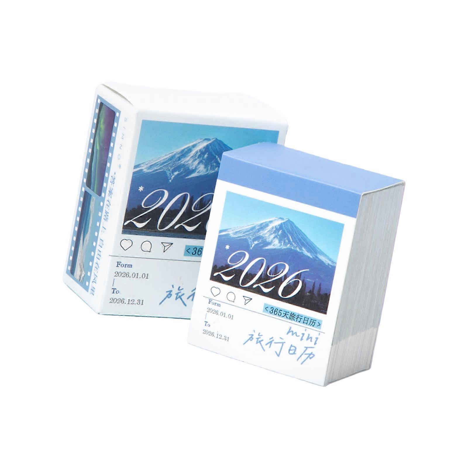 Space Saving 2026 Tiny Desk Calendar 365 Day Tear Off Paper Calendar Tabletop Writing Notepads For Home School Office Multicolor