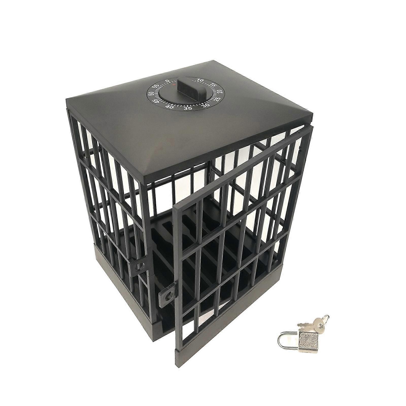 concentrate  Enhancing Smartphone Prison Safe with Timers Locking System Plastic for Home Classroom Office Desk Organization  Black