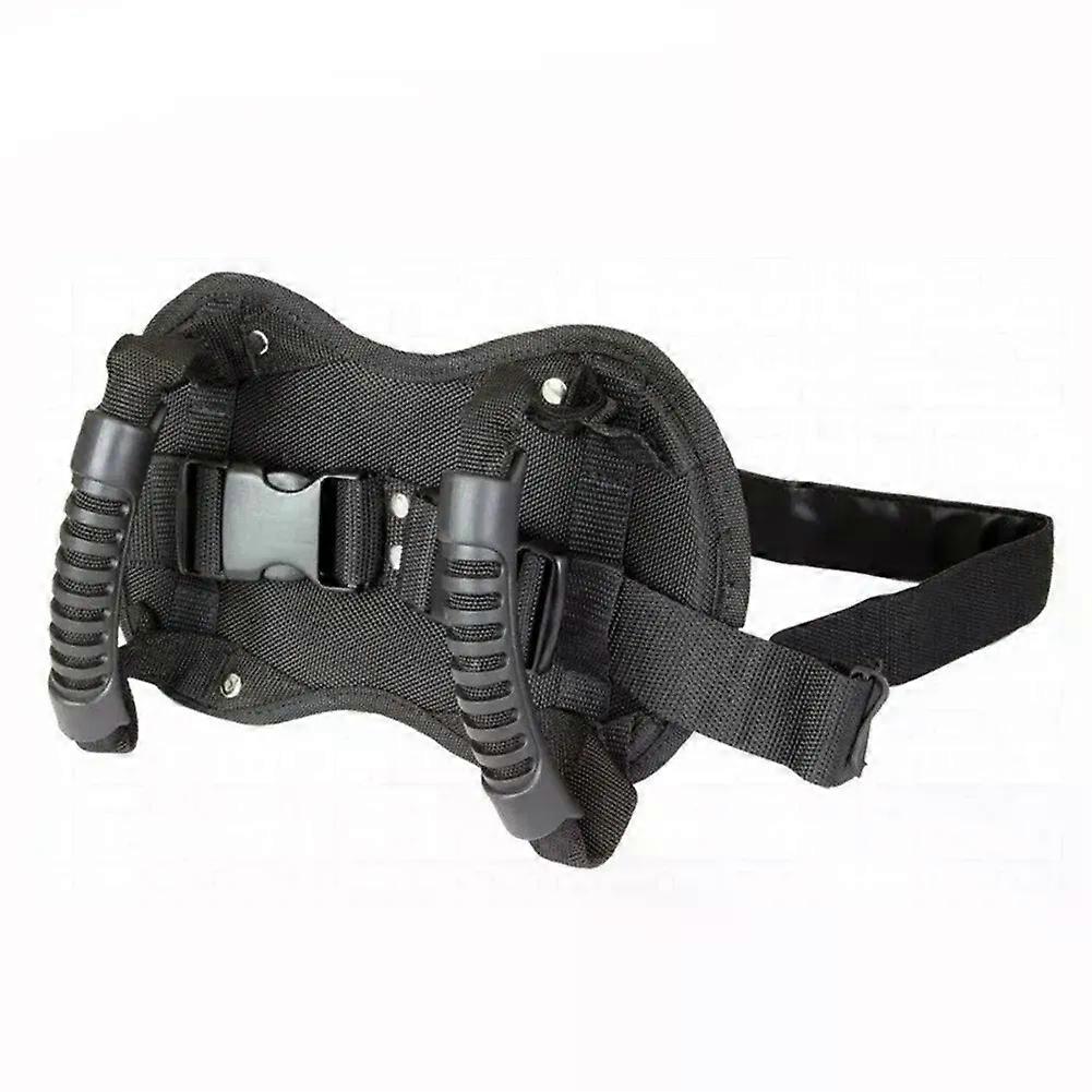 Motorcycle Rear Passenger Hand Strap with Breathable Mesh Adjustable Belt and Reinforced Rivets for Secure Hold