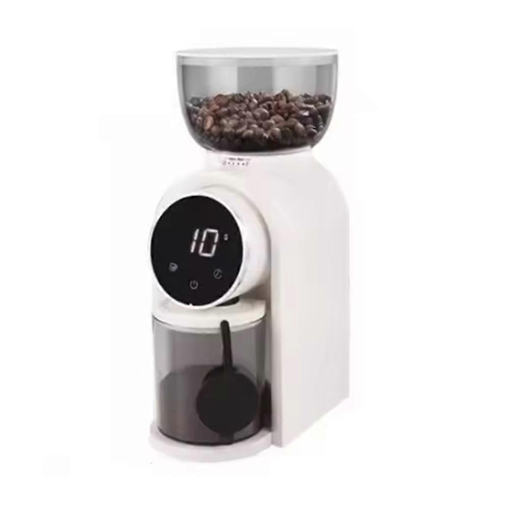 Automatic Electric Coffee Grinder Burr Mill with Visual Bean Storage for Espresso, American Coffee A US Plug