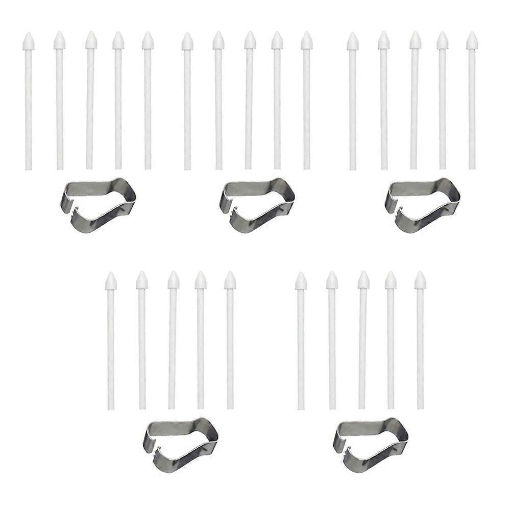 5X Touch Stylus Tips Nibs+ Pen Clip for Tab S7 S7+/S6 Lite/Note10/Note20 Universal Stylus Tip White