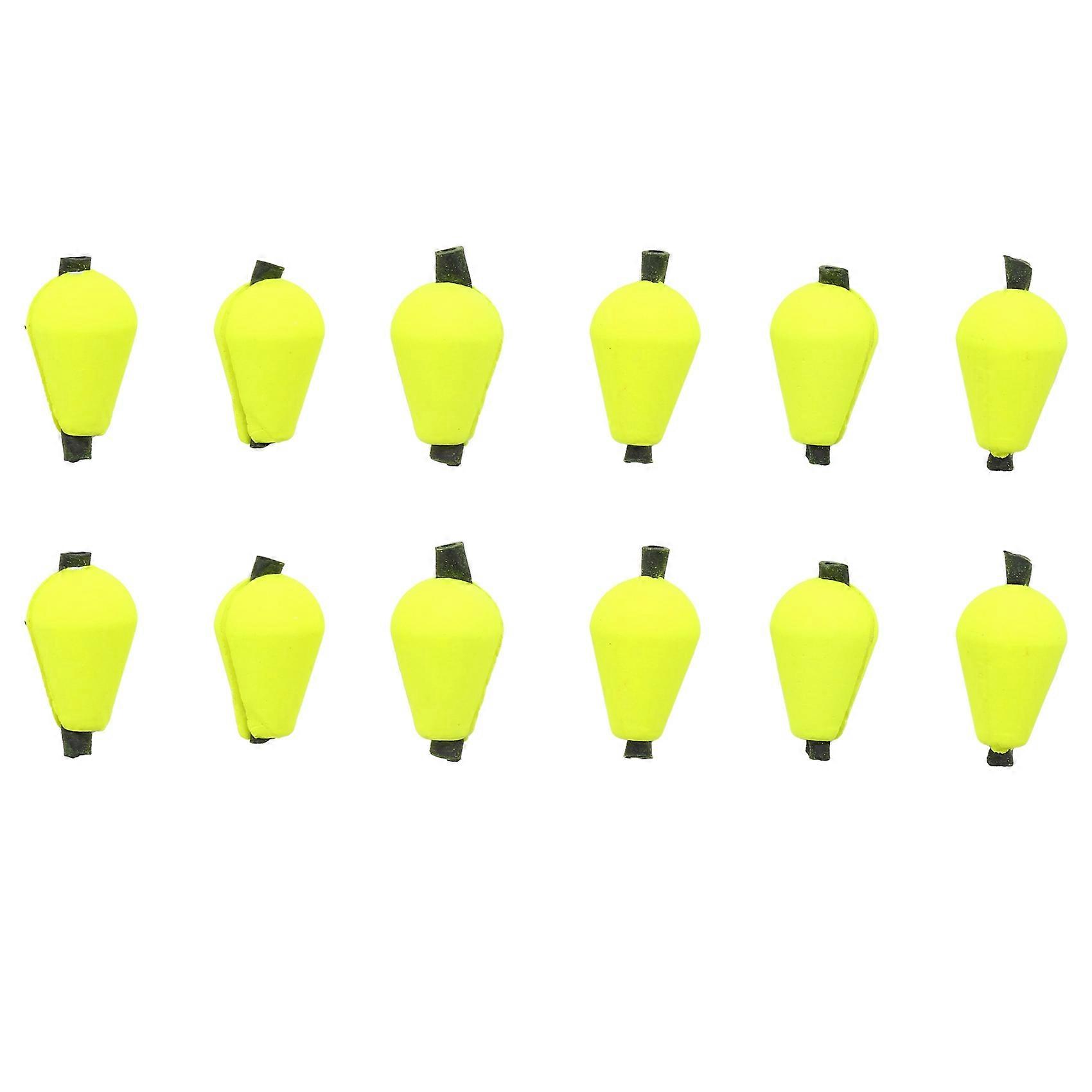 12Pcs Fly Fishing Float Strike Indicators Foam Yellow