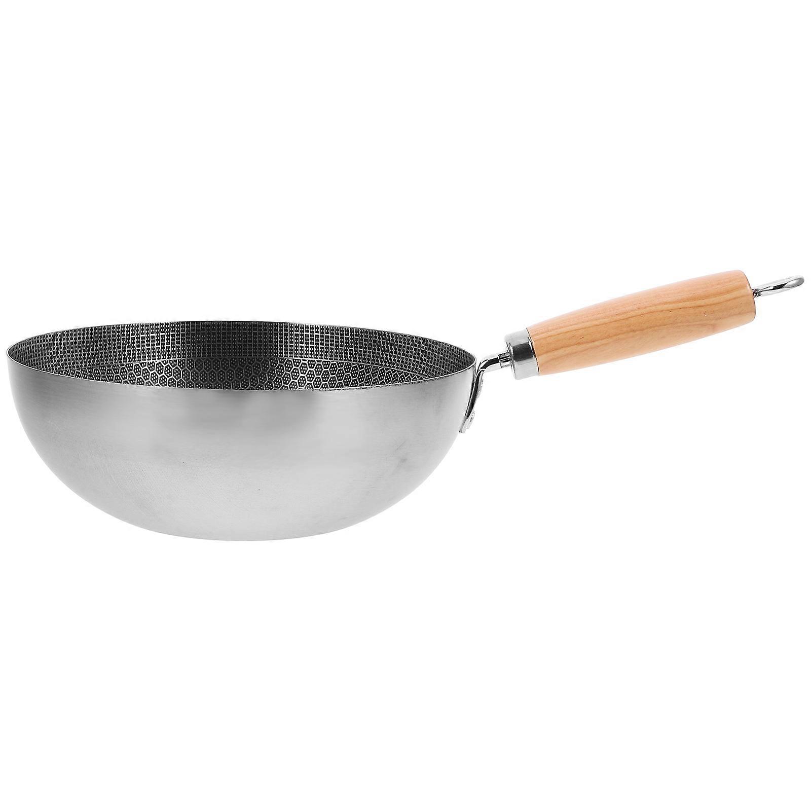 Stainless Steel Frying Pan Honeycomb Grain Cookware for Home Users Even Heating 22cm