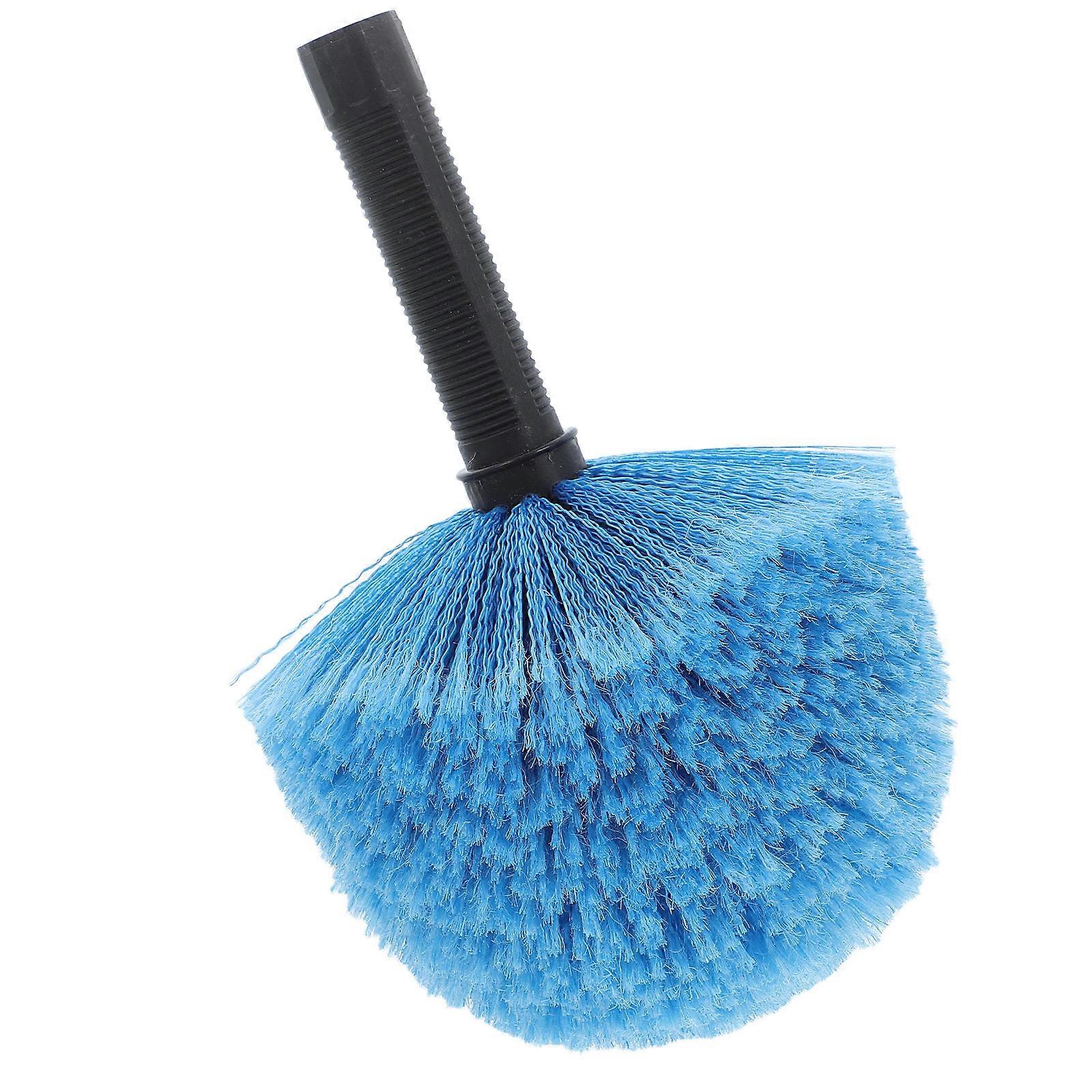 Cobweb Duster with Round Head for Ceiling and Corners Cleaning Blue PP Nylon