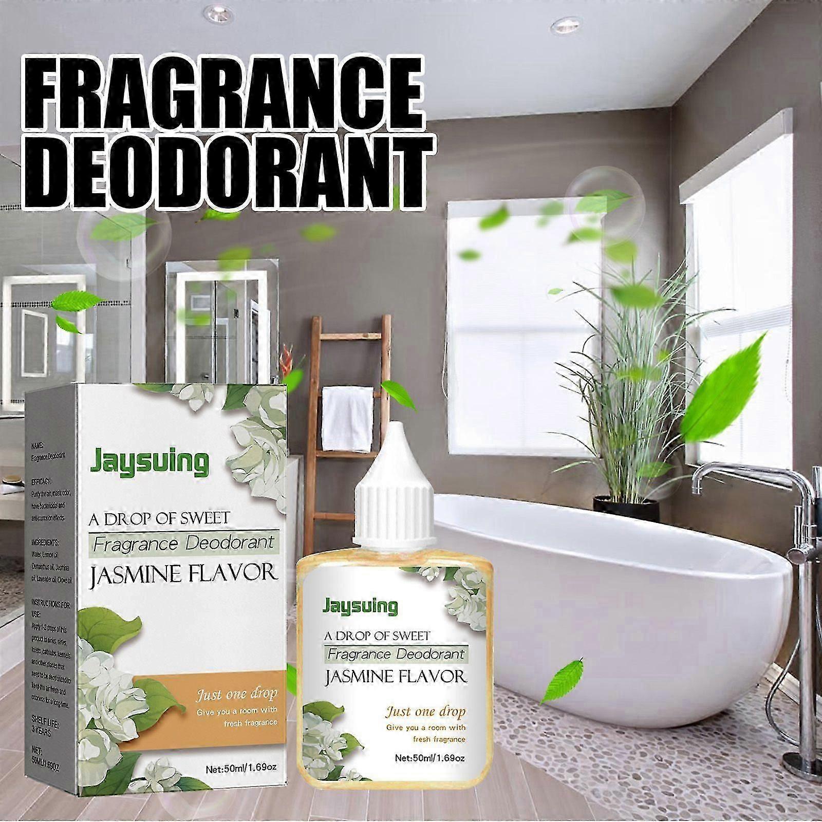 Natural Perfume Deodorant - Long-Lasting Air Freshener with Lemon, Osmanthus & Jasmine Oils for Odor Removal