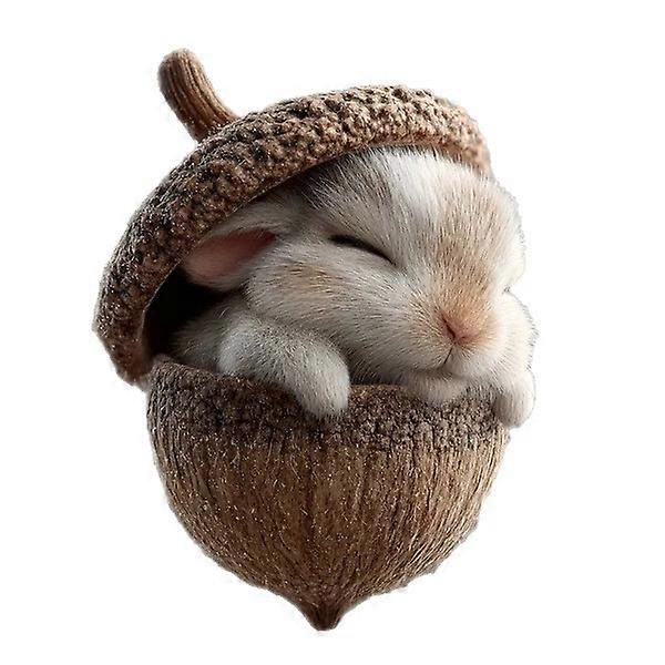 Lot de 6 décorations de Noël en forme de glands de la forêt – Décorations de pommes de pin et d'animaux des bois, ornements suspendus en acrylique pour la maison et les fêtes