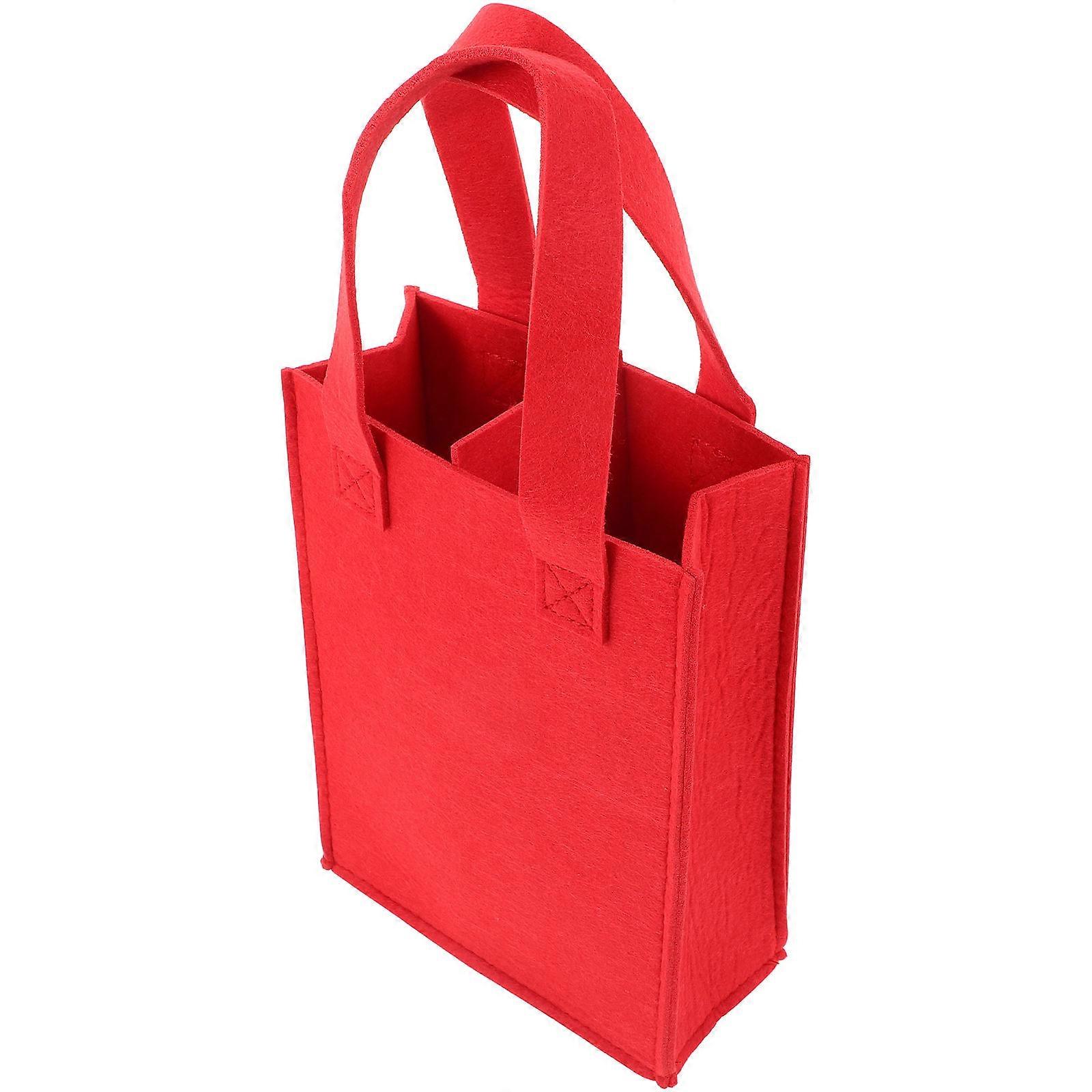 Red Bag Felt Storage Bag for Organizing 2 Tote