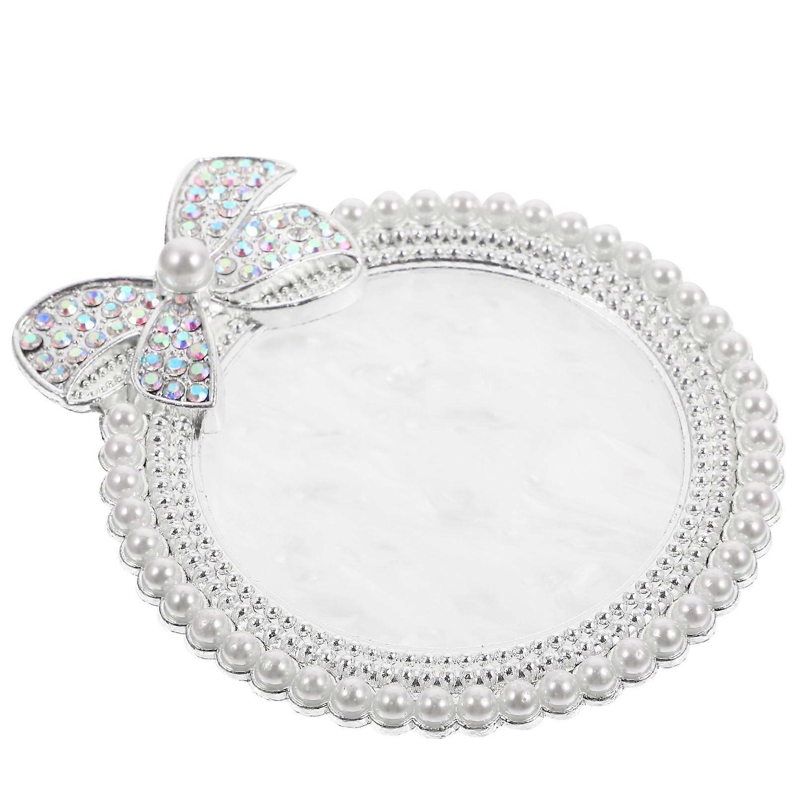 Manicure Color Mix Plate for Storage 4Pcs Round Nail Charm Display Tray