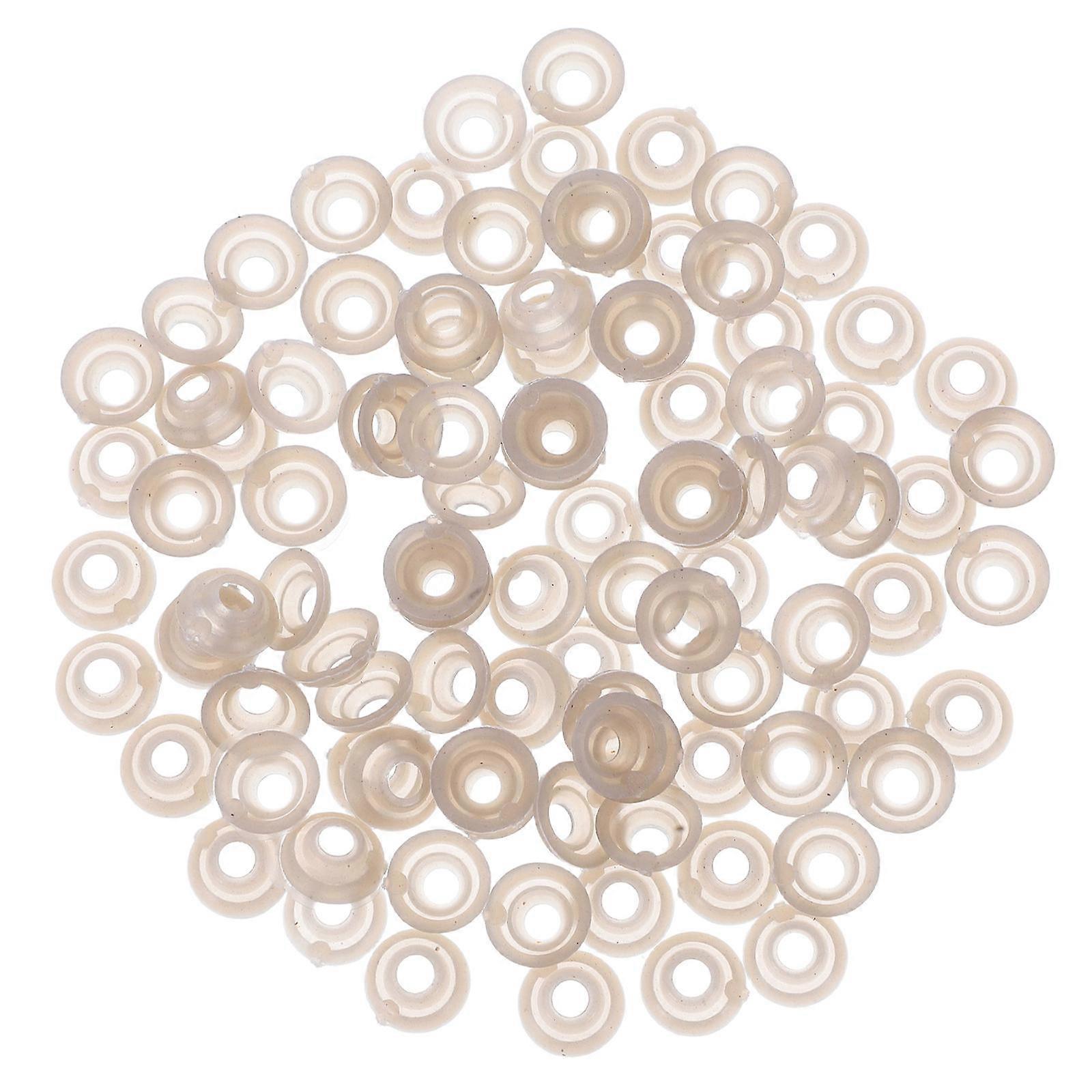 Plastic Doll Eye Washer Gaskets for Craft Small Size 100Pcs Grey