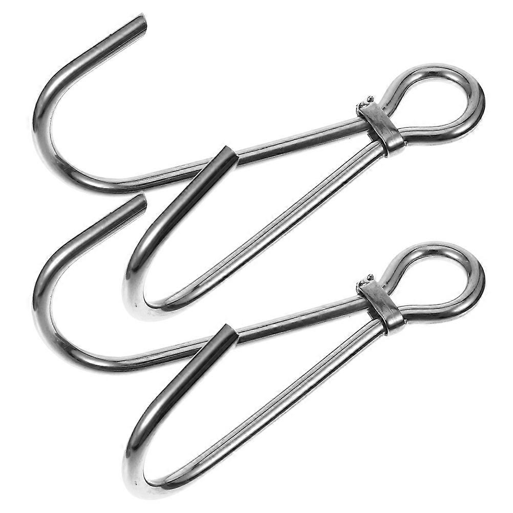 Double Hook Stainless Steel Diving Hook for Hanging 2Pcs Durable Metal
