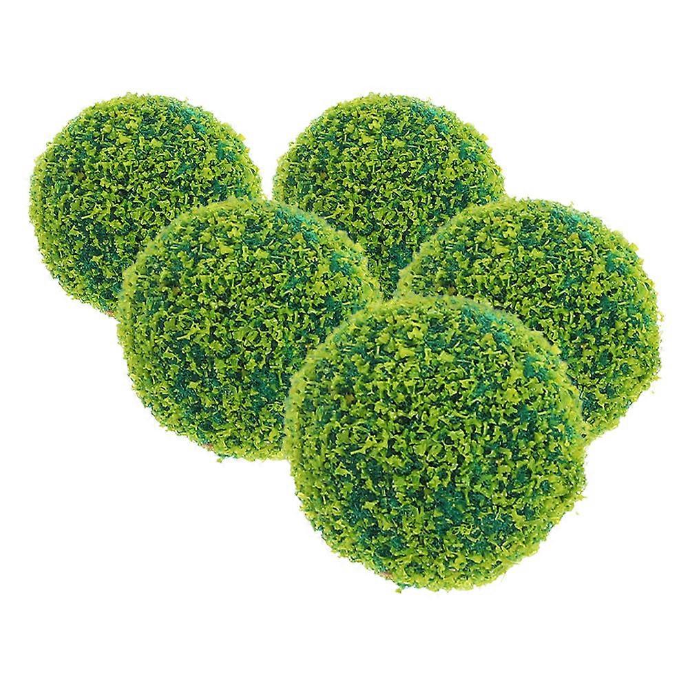 Sand Table Model Greenery Sphere for Garden Decor 5Pcs Light Green