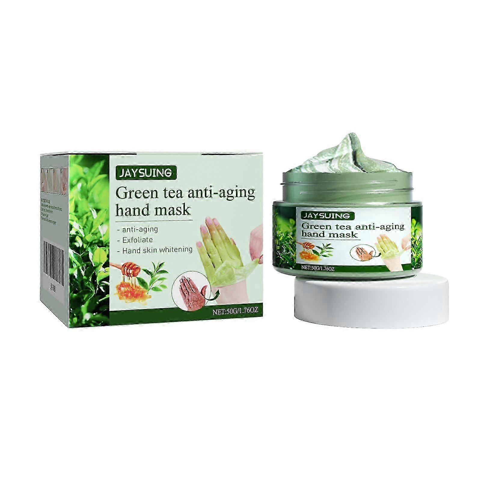 Green Tea Hand Mask for Deep Hydration, Anti-Wrinkle & Brightening