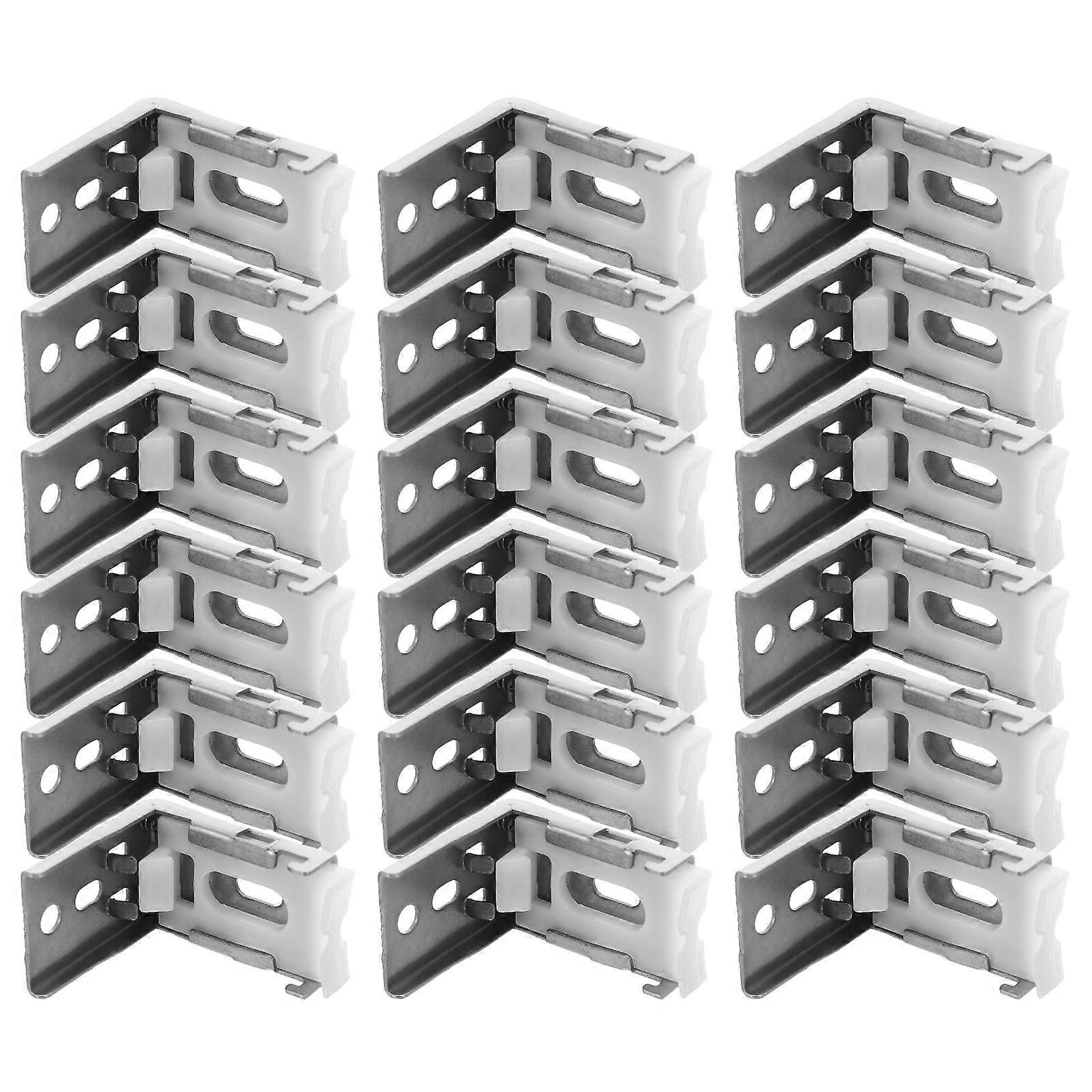 20Pcs Silver Mini Blind Mounting Brackets for Reliable Blind Repair Tabs