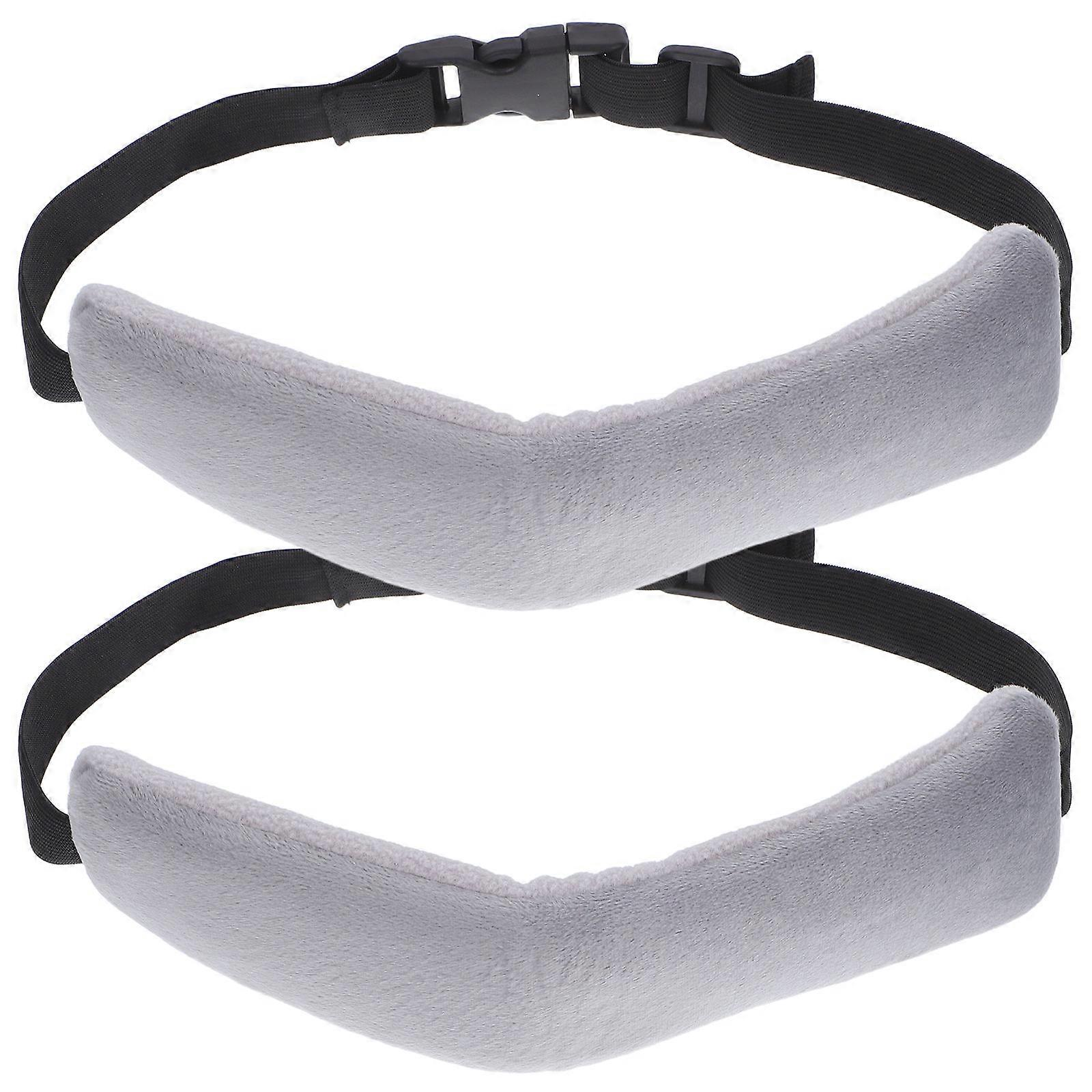 Head Strap Airplane Travel Pillow Helps Neck Support 2Pcs Set