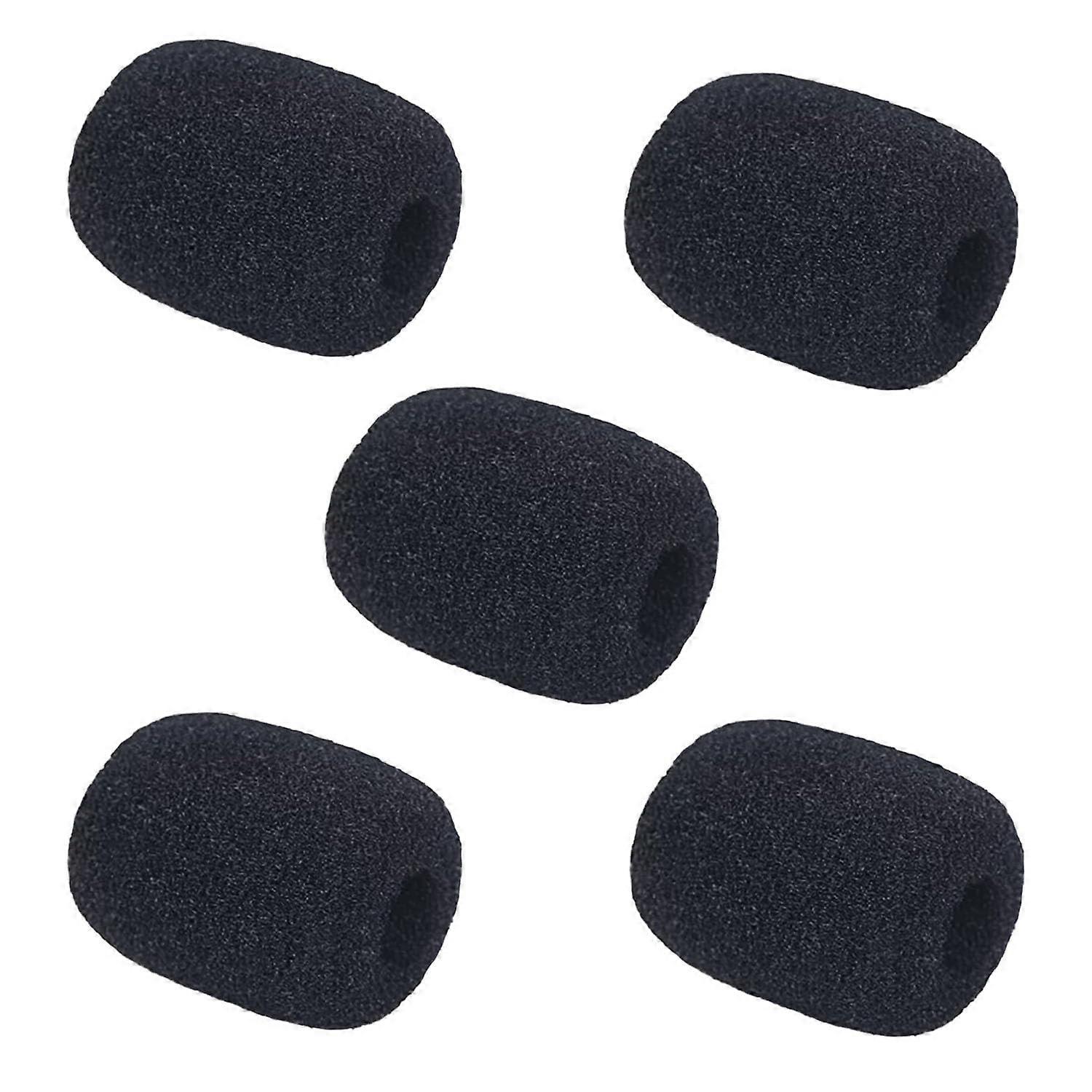 5PCS Headset Microphone Covers Foam Windscreen, Noise Reduction Windproof Durable Mic Cover Set