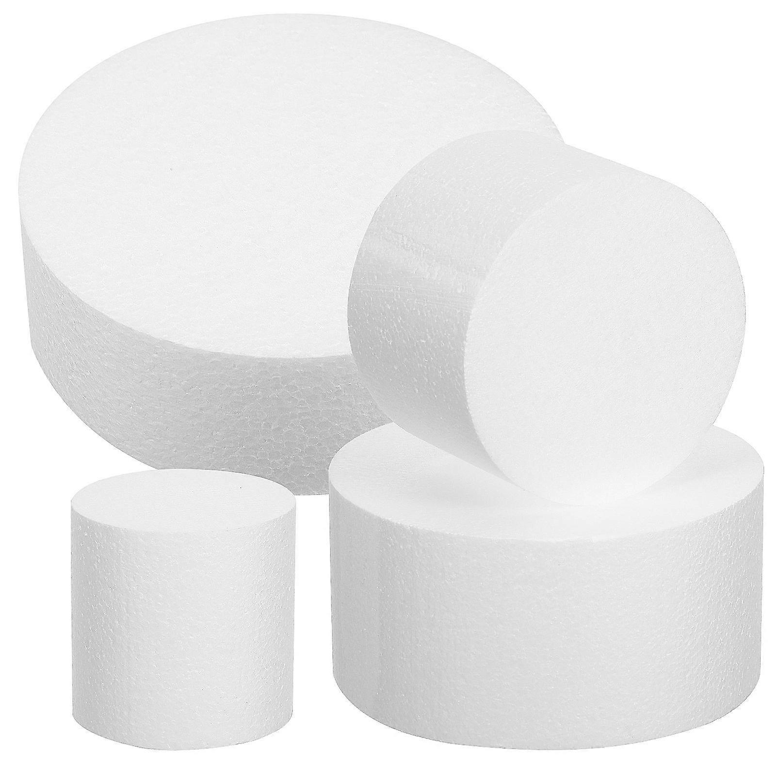 Foam Cake Dummies for Decoration 4Pcs White Foam Wedding Cake Display Models