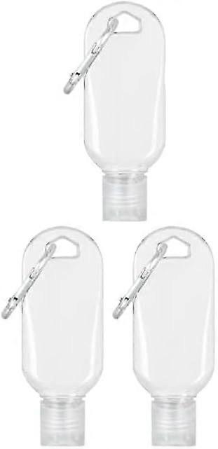 3Pcs Portable Sauce Bottle Set, 2oz Leakproof Keychain Containers for Ketchup, Soy Sauce and Spices