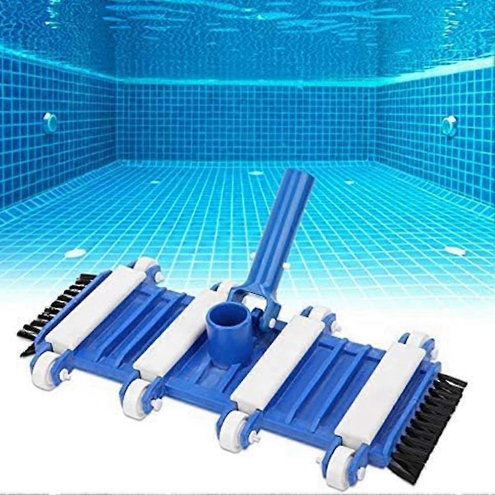 Pool Vacuum Head with Side Brush Wheels for Efficient Swimming Pool Floor and Wall Cleaning