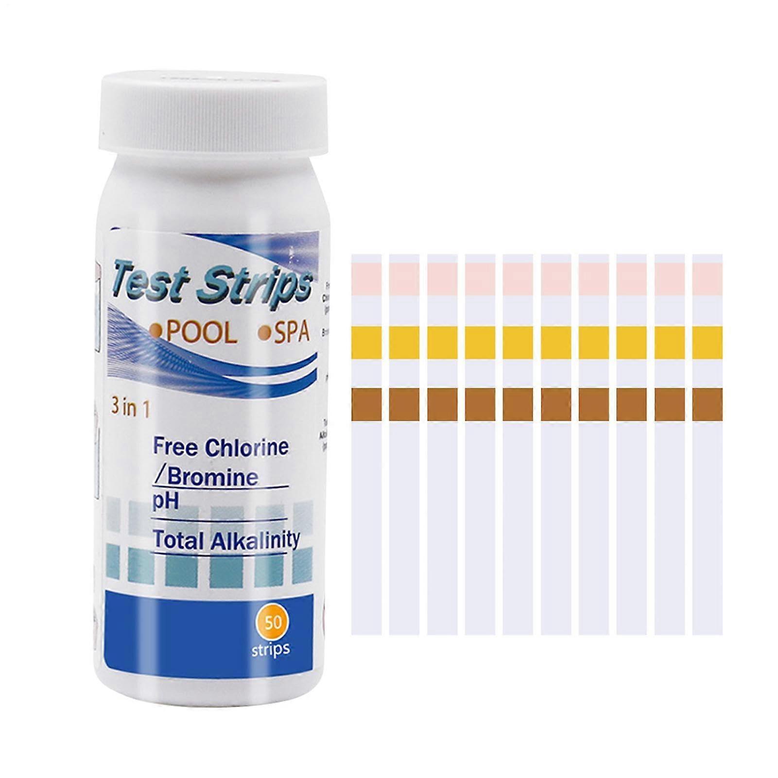 Pool Test Strips for Hot Tub and Spa  50 Count Accurate MultiParameter Water Quality Test Kit