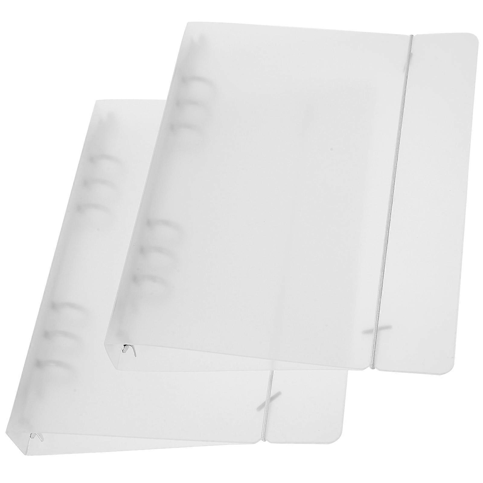 Notebook Planner Binder Clear Transparent Binder Shell for Students 23.5X18.2X3CM Waterproof 2Pack