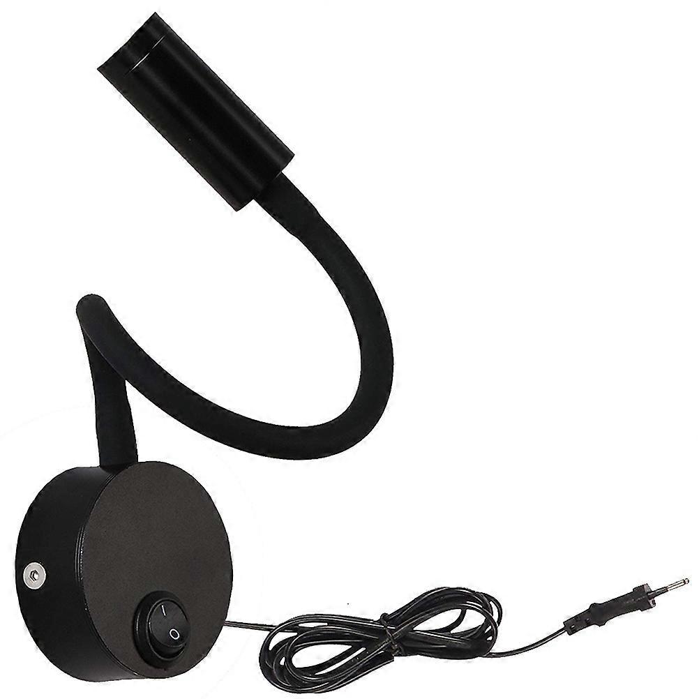 LED Bedside Light Wall Mounted Flexible Hose Reading Light Lamp 2Pcs