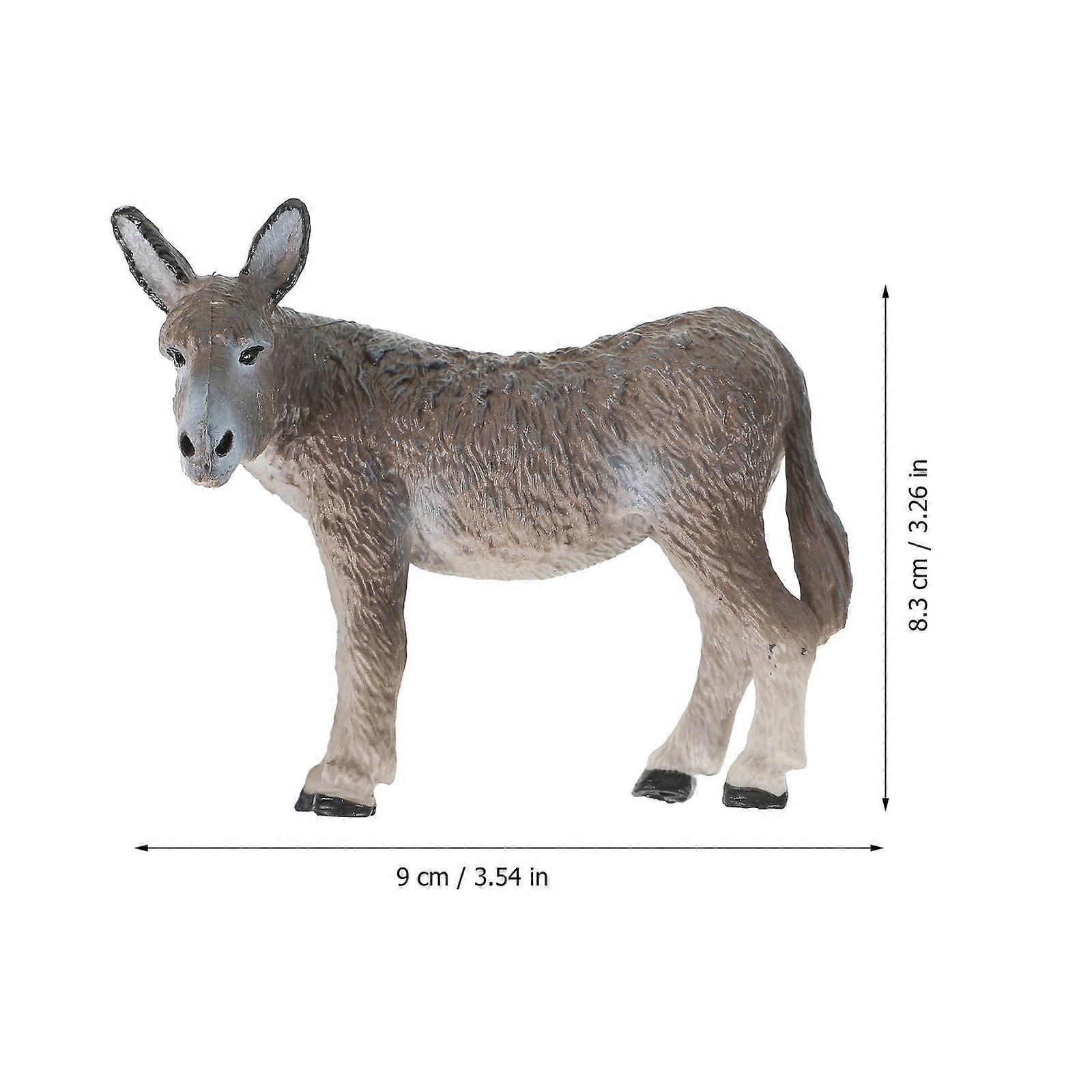 Donkey Decoration Plastic Figurine for Decor Simulated Animal Model