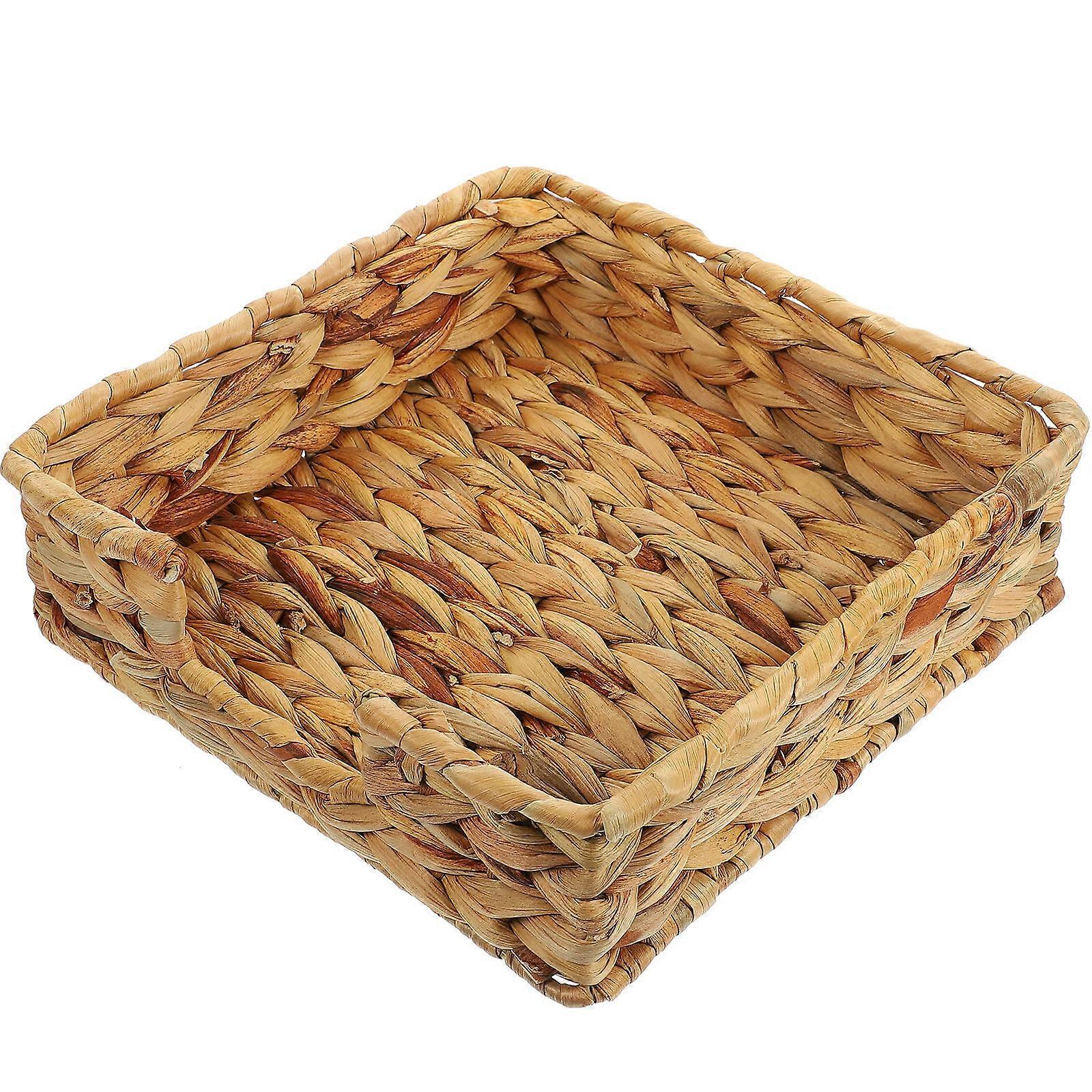 Woven Basket Straw Storage Basket for Desktop Organization