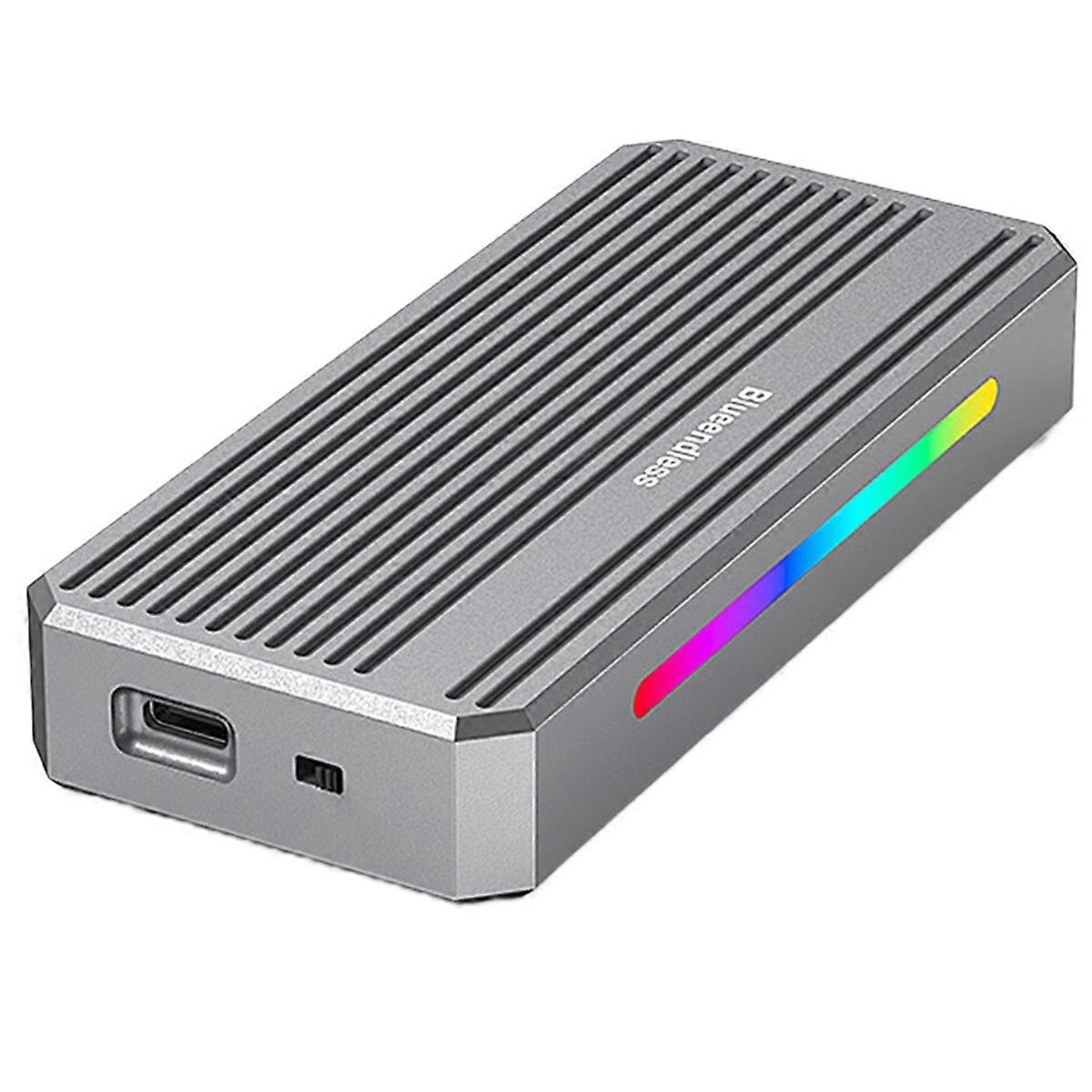 USB4 Hard Disk Box M2 Solid State Drive Reader 40G 4 Mobile Hard Disk Box with RGB Light External