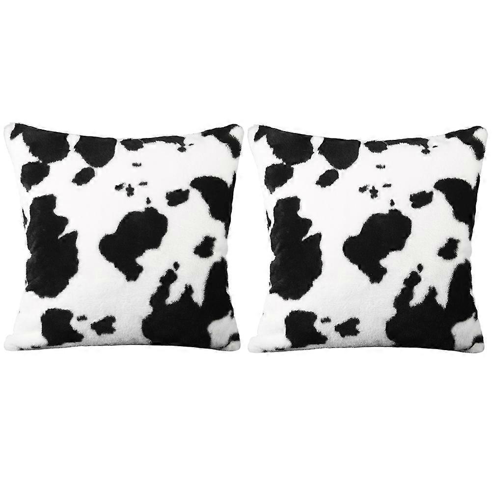 Throw Pillow Covers Cow Spots Cushion Covers for Sofa 2Pcs
