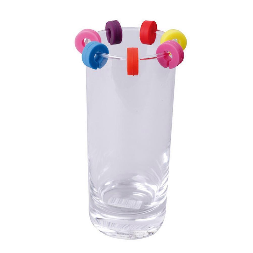 Cup Labels Wine Glass Charms for Recognizing 12Pcs Silicone Markers