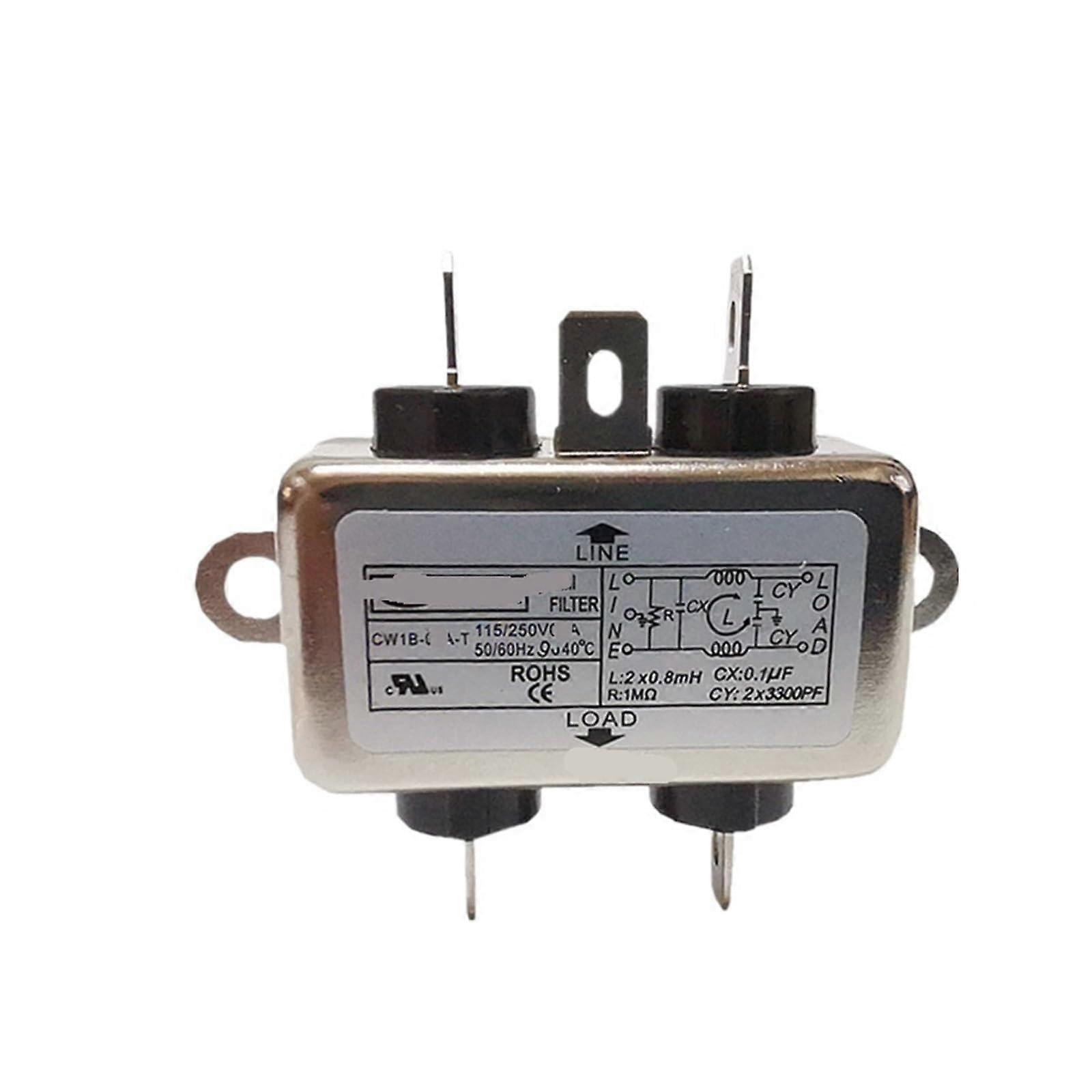 Single Phase EMI Power Filter CW1B06AT 220V 6A Electromagnetic Interference Shield