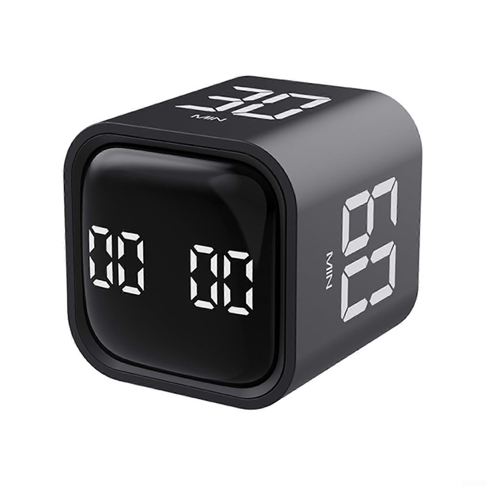 Digital Kitchen Timer Gravity Cube with Silent Vibration Reminder and 99Minute Dual Mode Black
