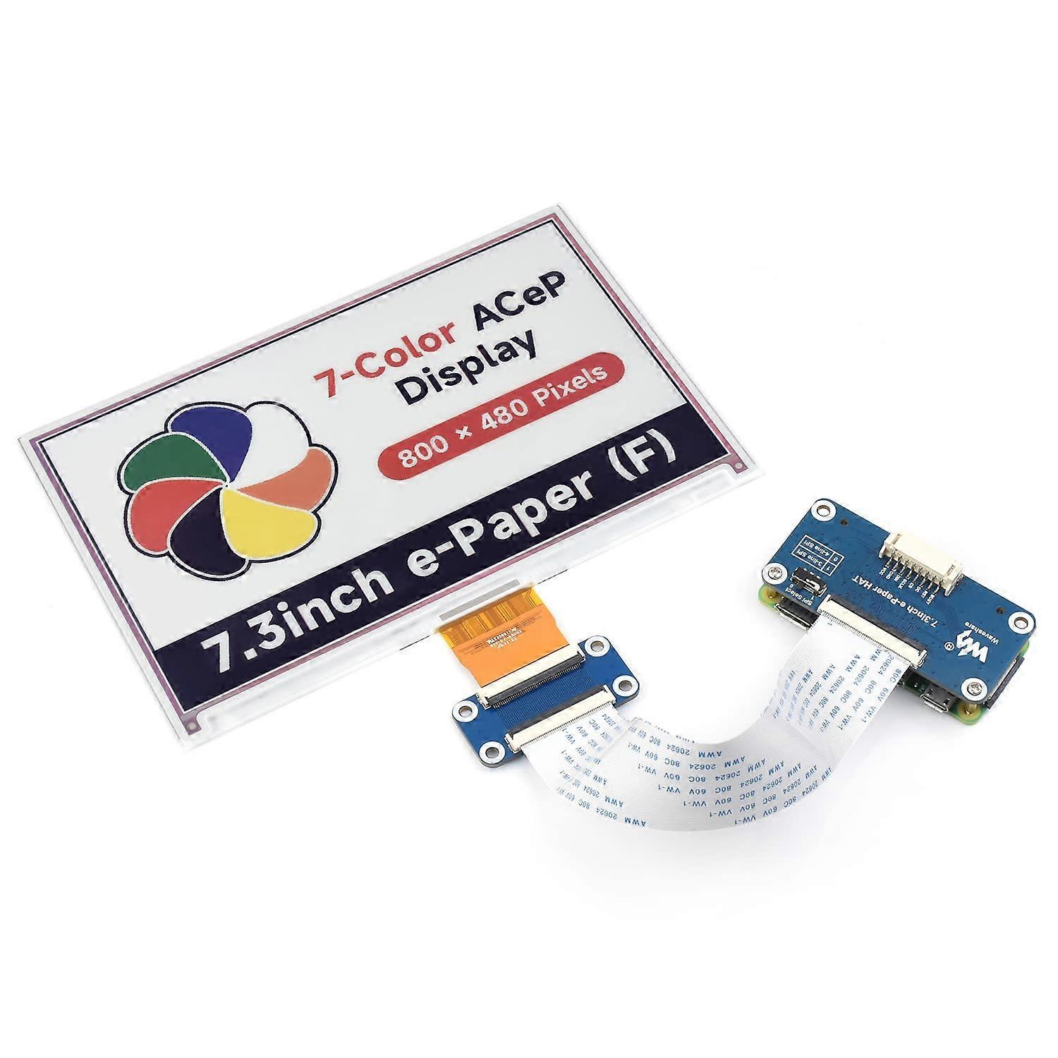 7 Inch 7Color EPaper Display HAT for Raspberry Pi 4 5 Zero Projects Starter Kit 4GB 8GB 16GB
