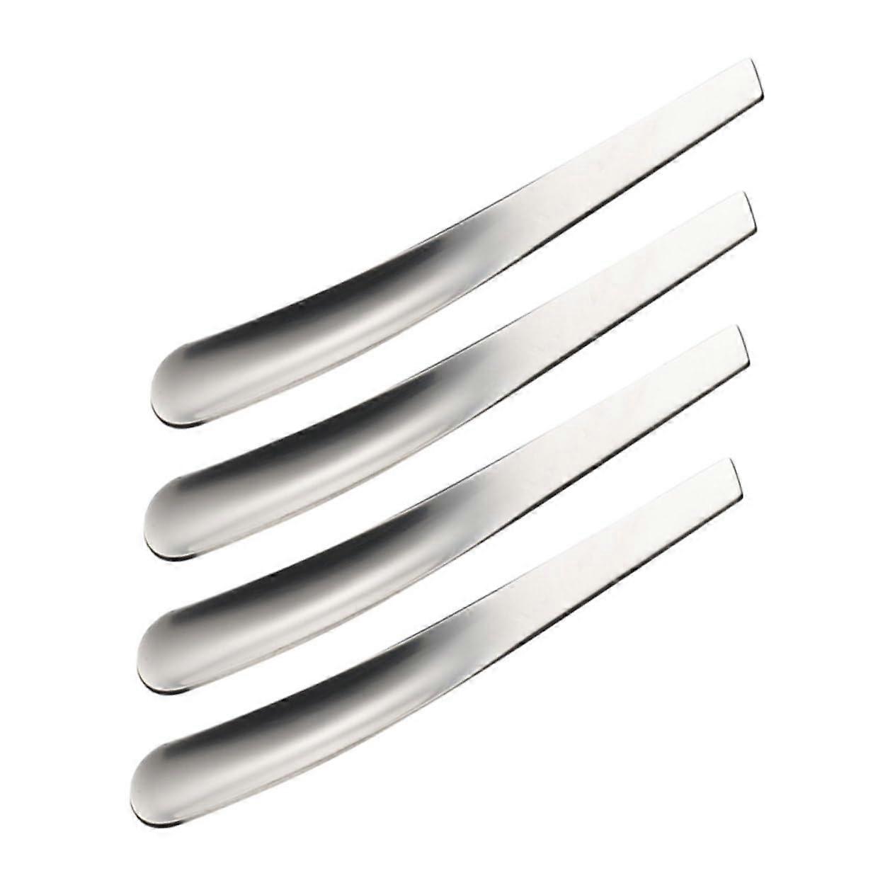 4pcs Stainless Steel Egg Spoons Mini Breakfast Set for Kids, Easy Clean Compact Design