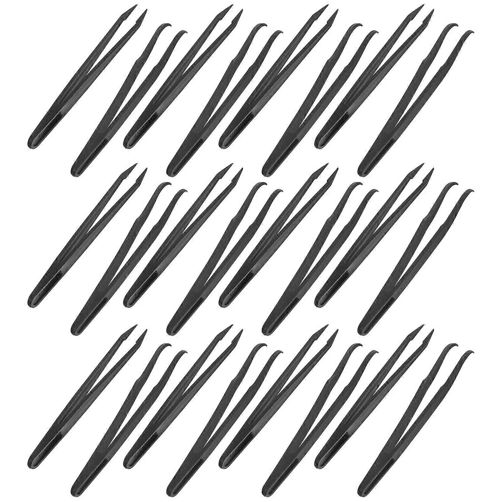Plastic Tweezers Set for Nail Art and Lab Use Featuring 72Pcs Tools