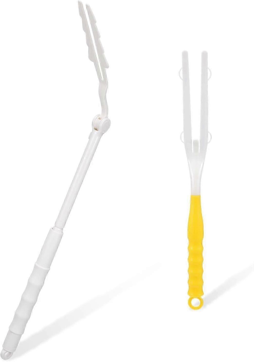 2Pcs Replacement Handles Compatible with Swiffer Duster Refill Duster Extendable Handle Adjustable Length Handles Only (Telescopic handle + short hand