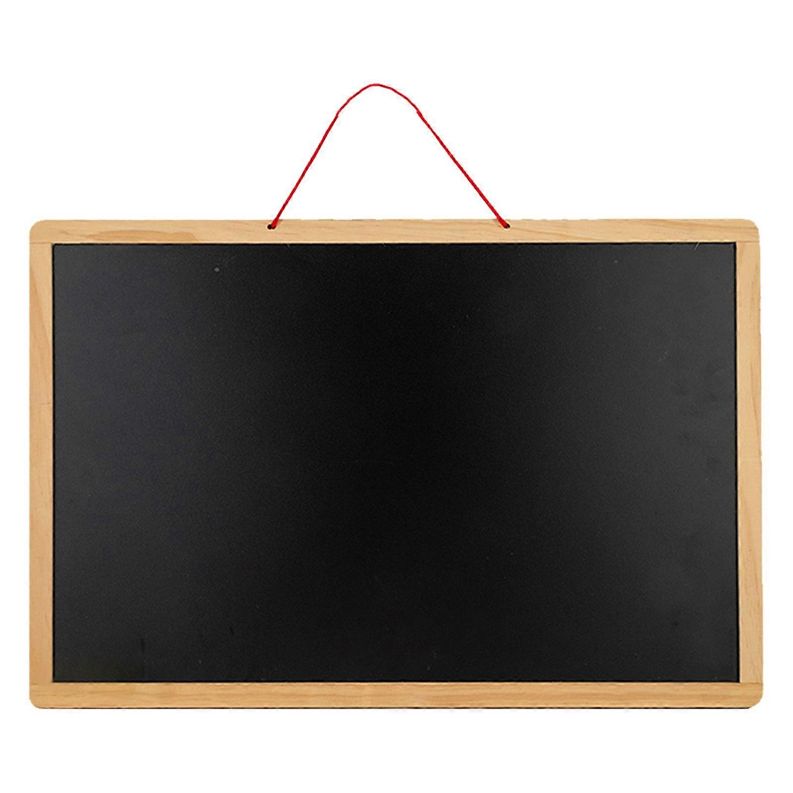 1Pc Double-sided Blackboard Whiteboard Practical Wooden Writing Chalkboard