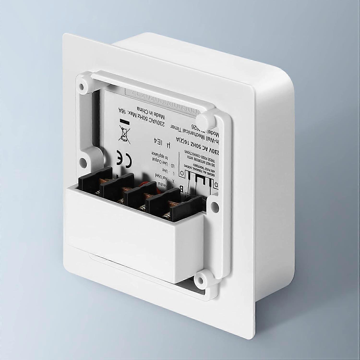 Immersion Heater Timer, 24 Hour Energy Saving Timer Switch, 16A/3680W In-wall