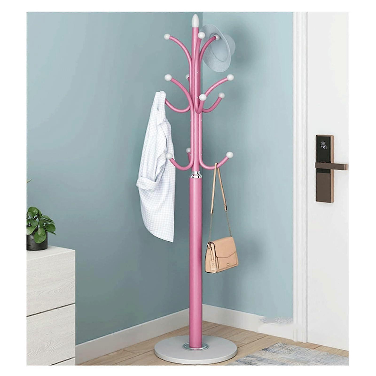 Modern Metal Coat Rack Hall Tree with Marble Base, 12 Hooks, Stable Stand for Entryway