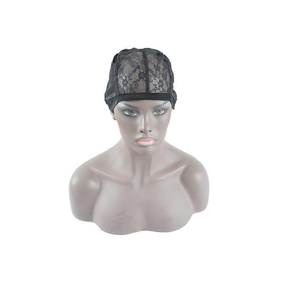 Black Machine Made Wig Cap with Adjustable Strap for Easy DIY Wig Making and Lace Sewing
