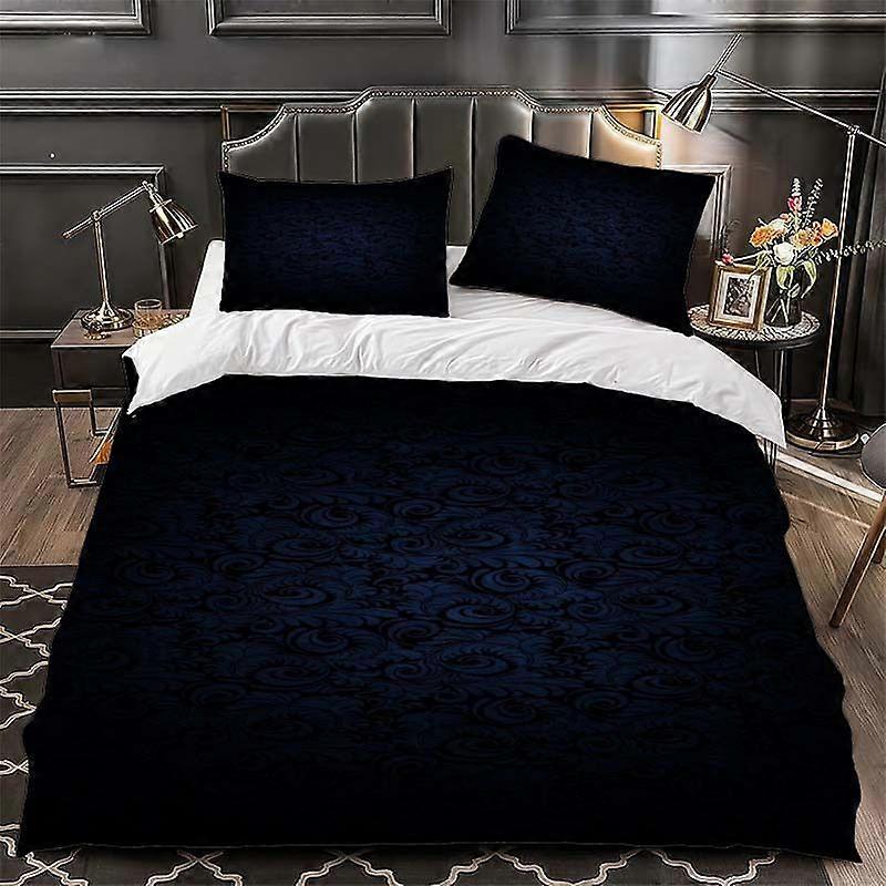 Dark Blue Patterned Wallpaper 53.15-103.94inch Themed bedding Soft and Comfortable