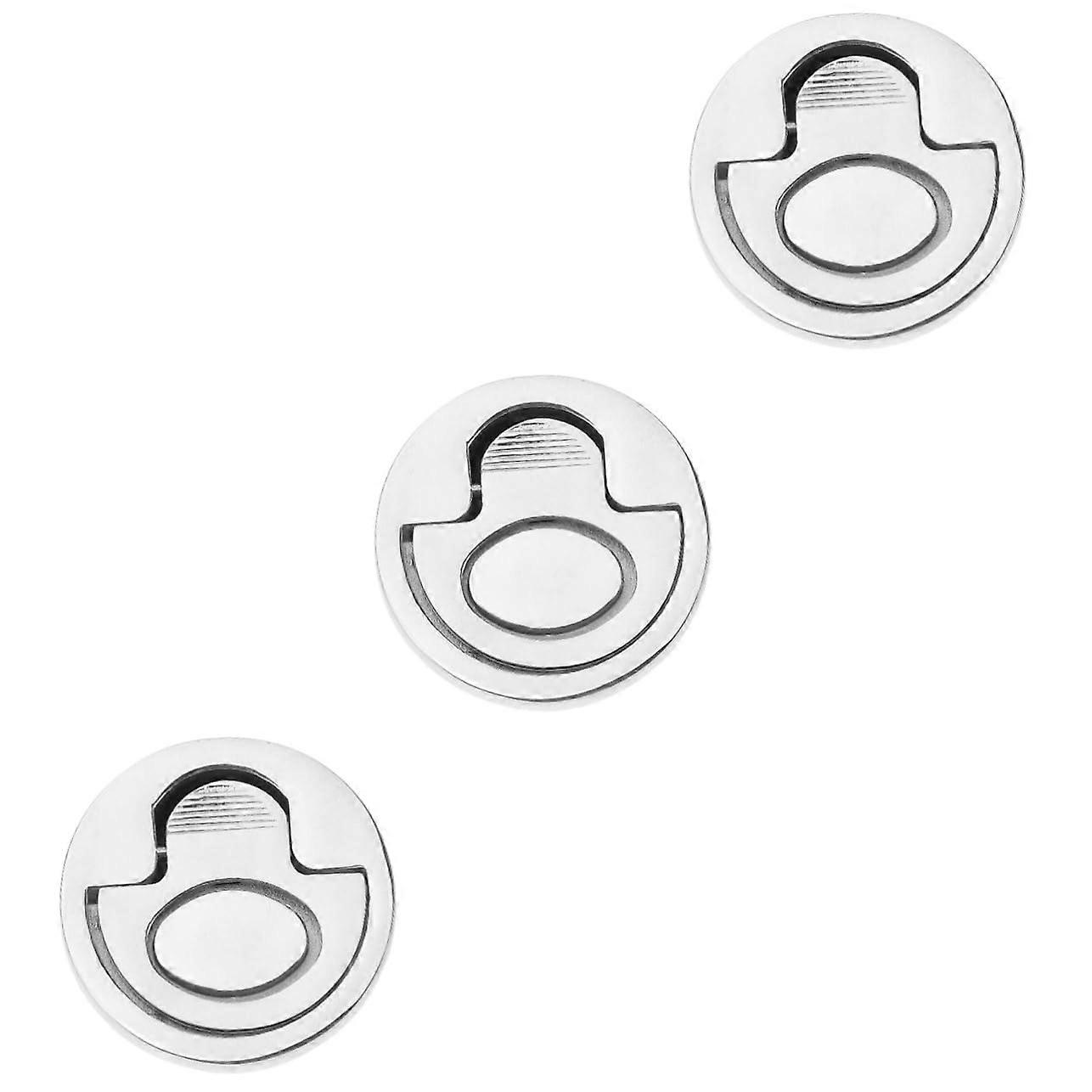 3pcs Flush Pull Latch Boat Hatch Handle Set for Boats RVs Campers with Screws Easy Installation