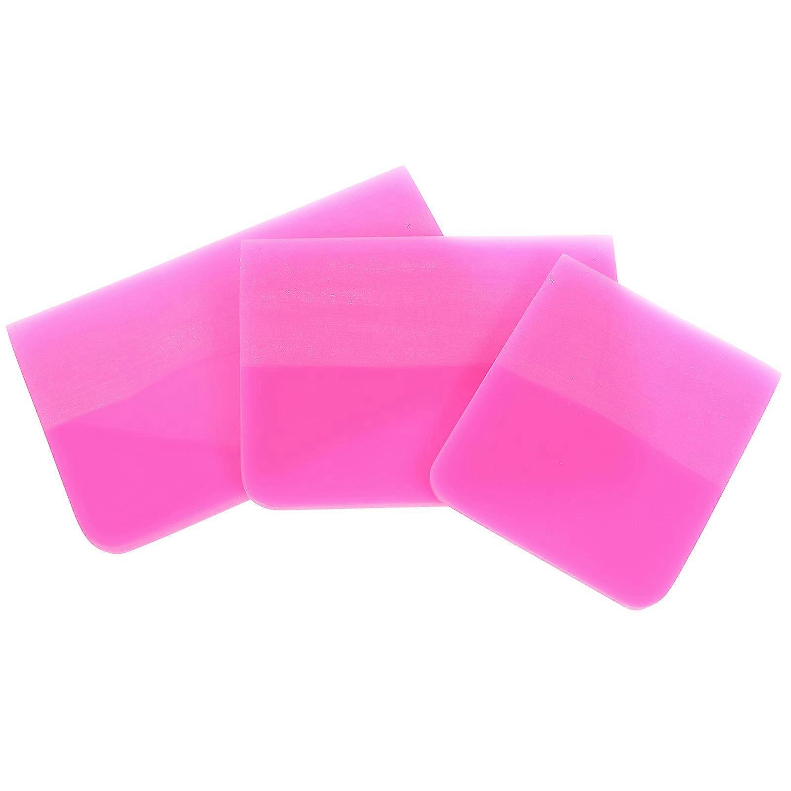 Car Film Installation Squeegee 3Pcs Window Tints Tool Anti-Scratch Rosy