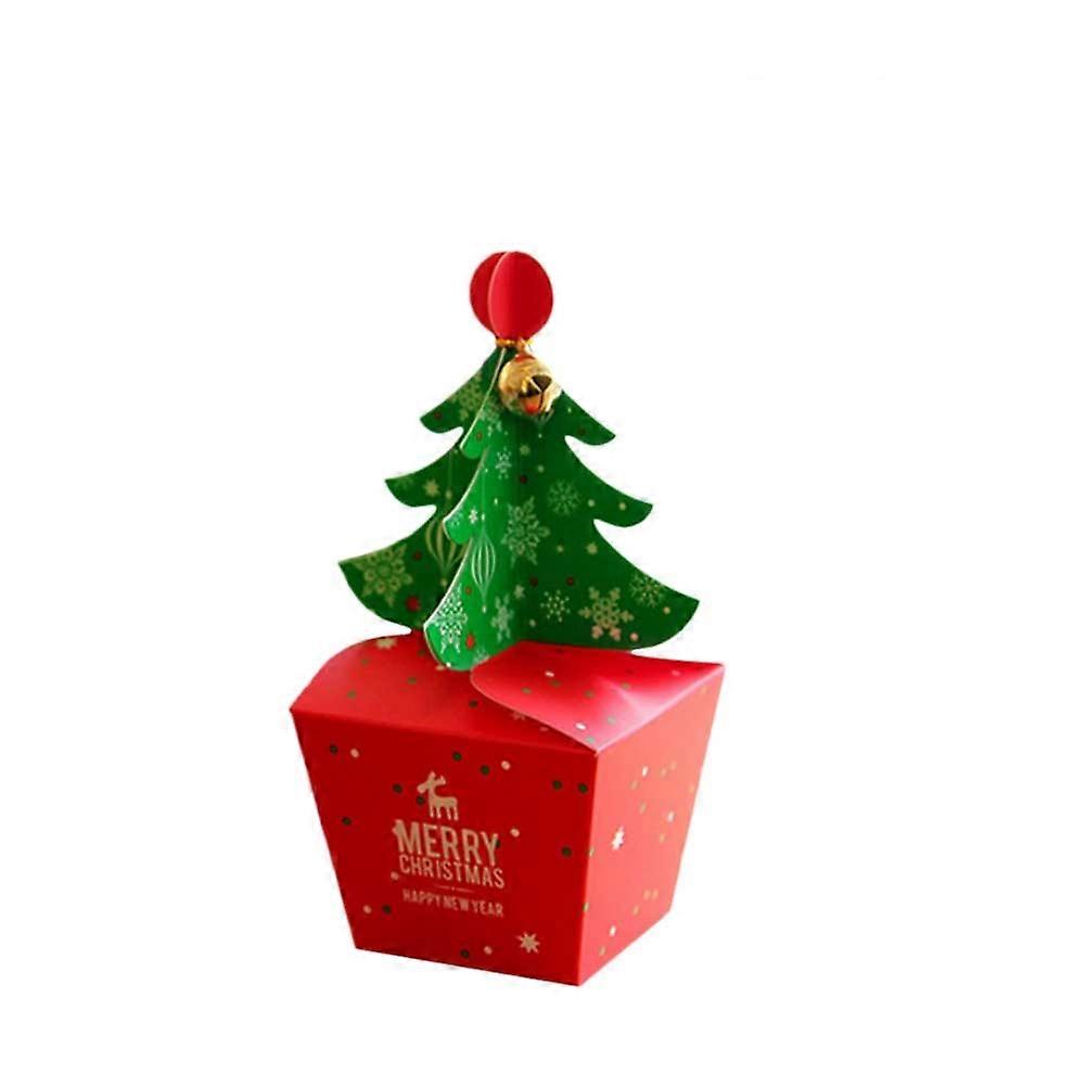 Christmas Box Gift Box for Storage 10Pcs Xmas Tree Pattern Candy Storage Case