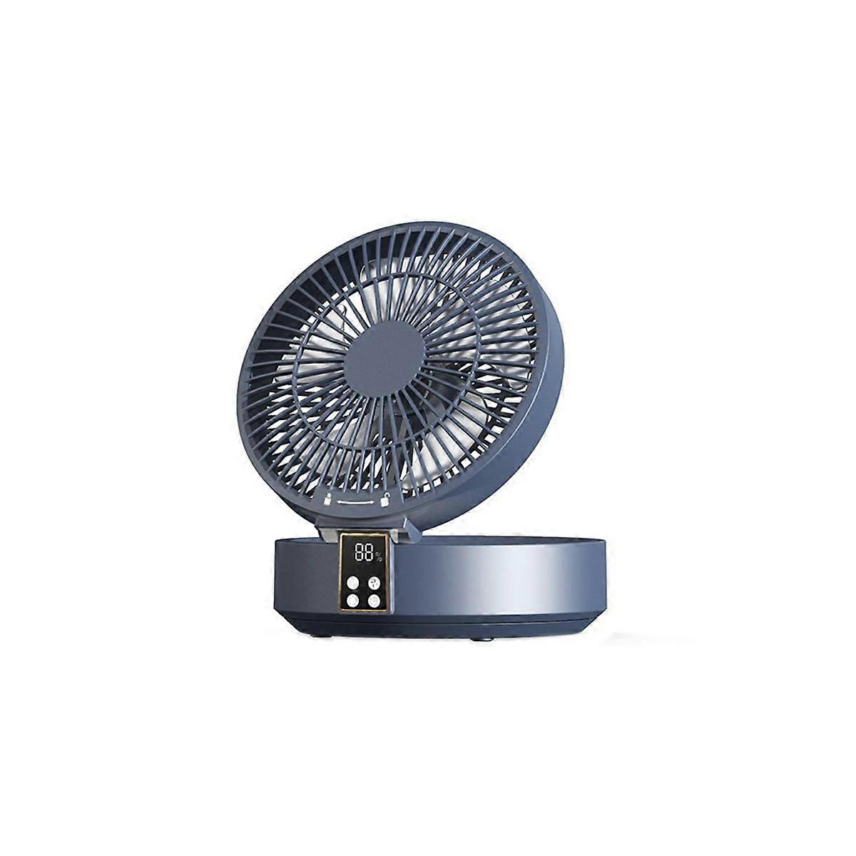 Remote Control Wireless Circulating Air Cooling Fan with LED Light Folding Electric Wall-Mounted Fa