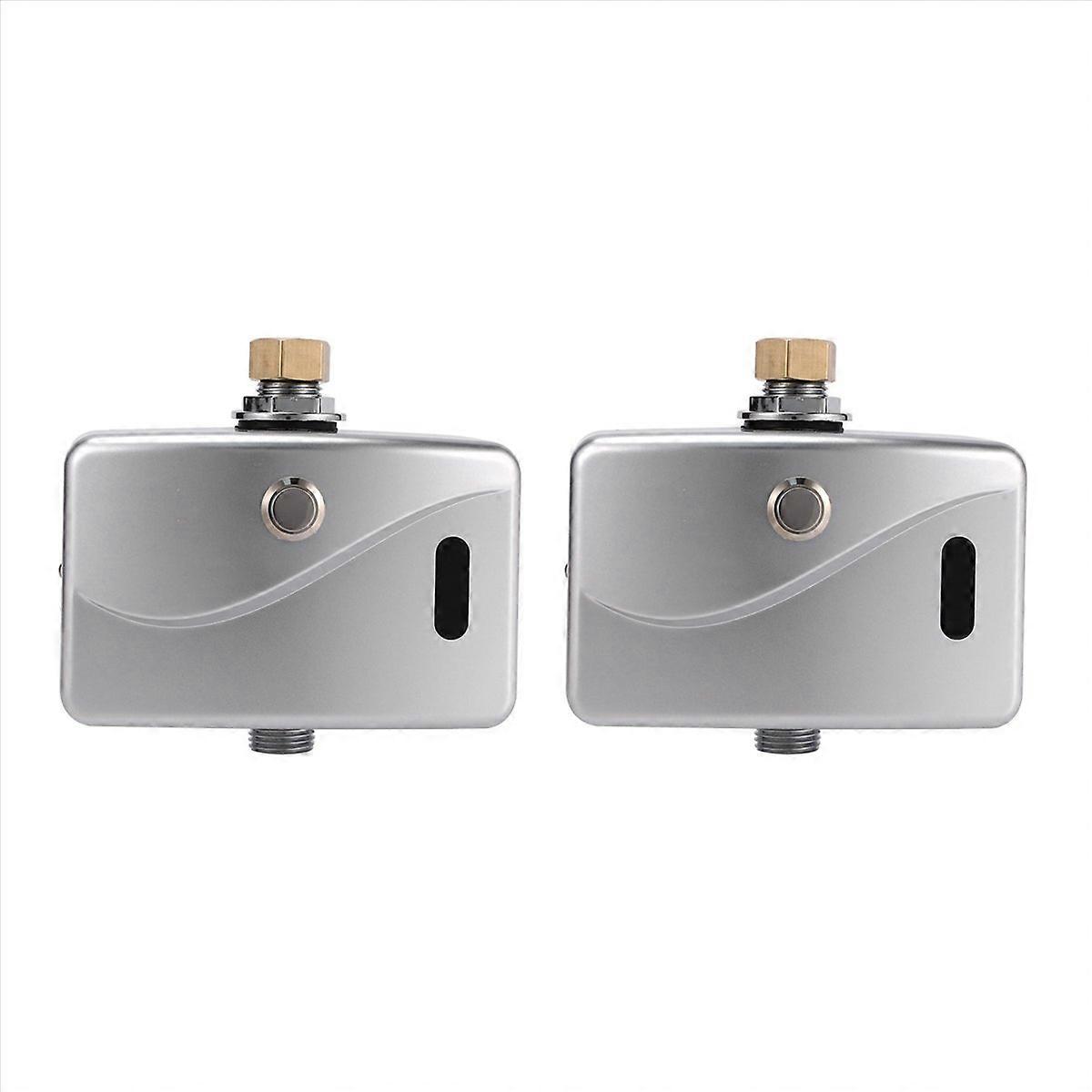 2X Automatic Electric Urinal Flush Valve Sensor&Manual 2 Function Exposed Wall Mount DC6V Urine Flus