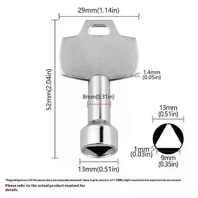 Llave triangular universal Llave de puerta de ascensor Llave de llave triangular Llave de vaso triangular