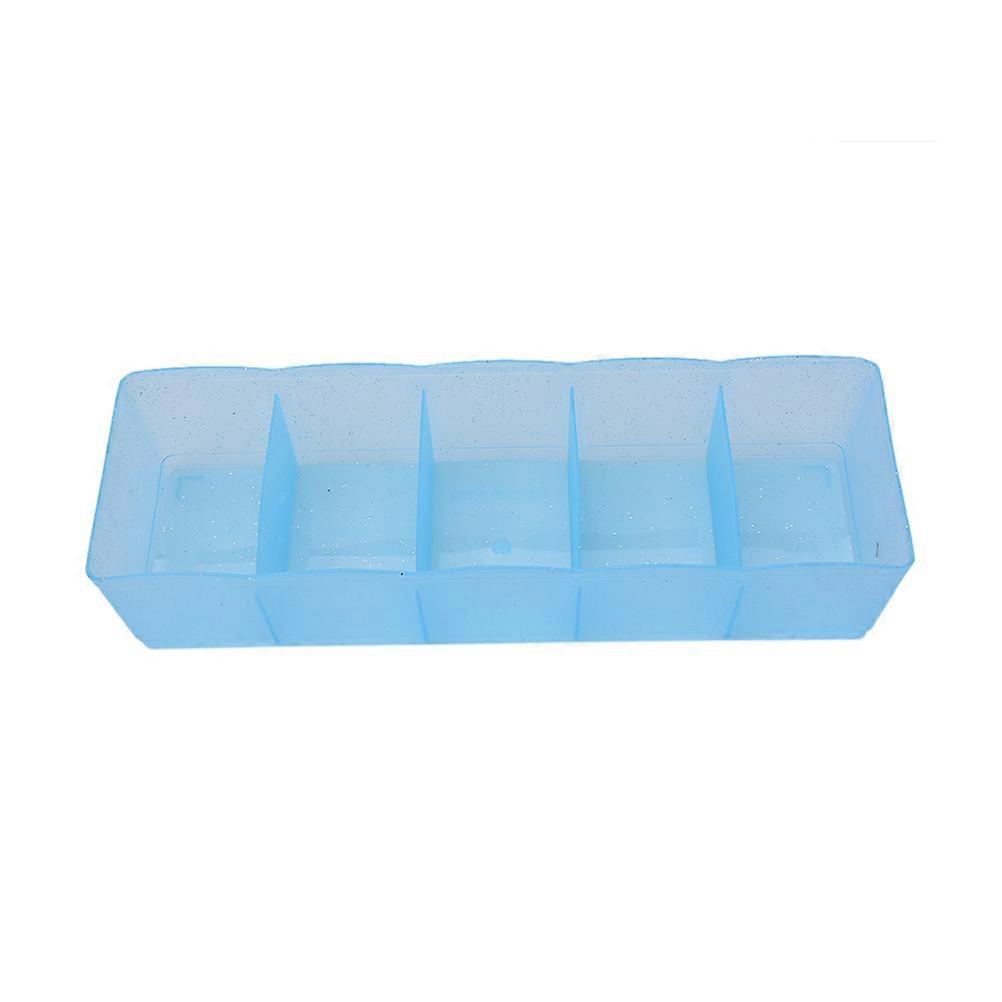 Socks Storage Organizer Box with Five Grids for Underwear Sorting