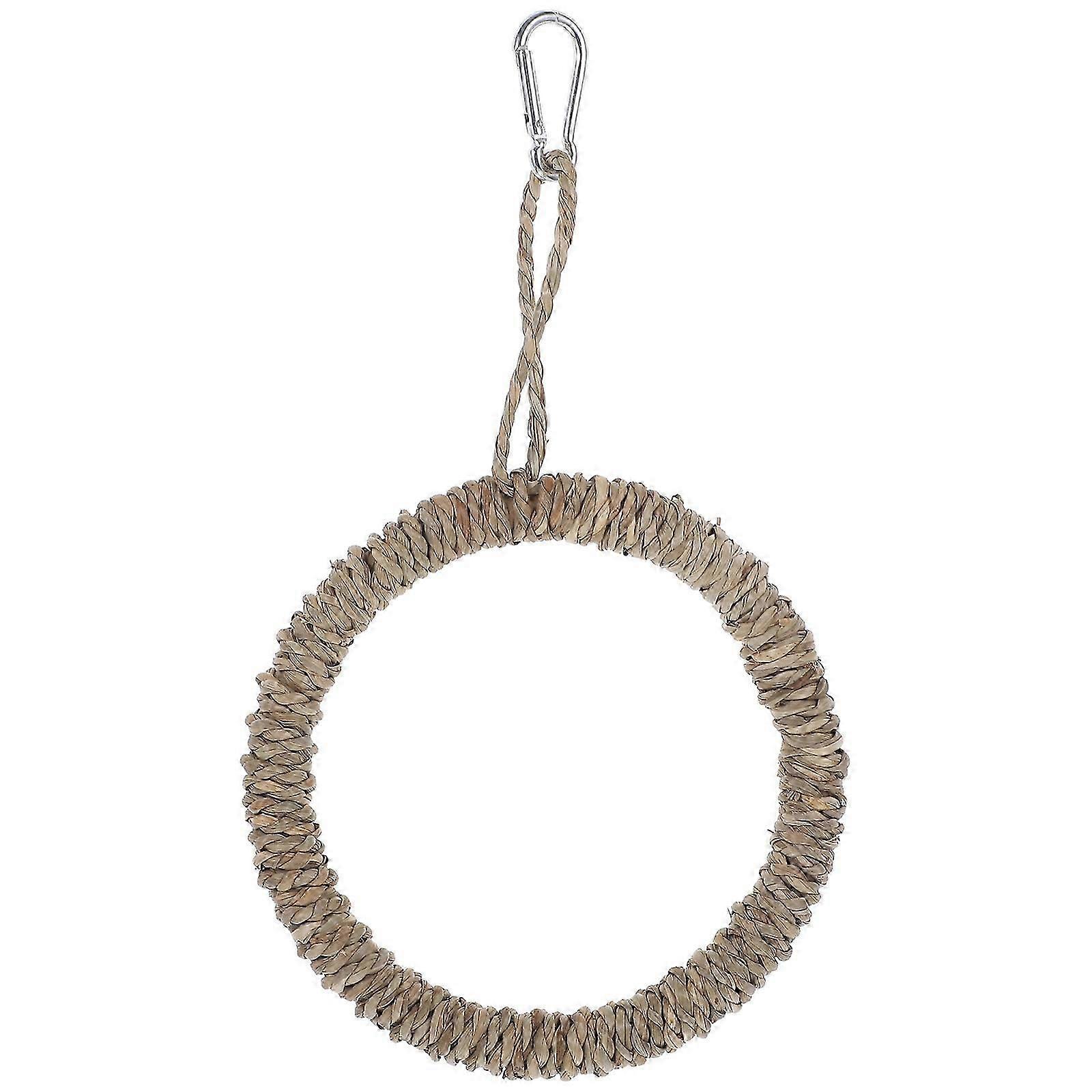Bird Ring Swing, Grass, Khaki, For Parrots, 1 Set