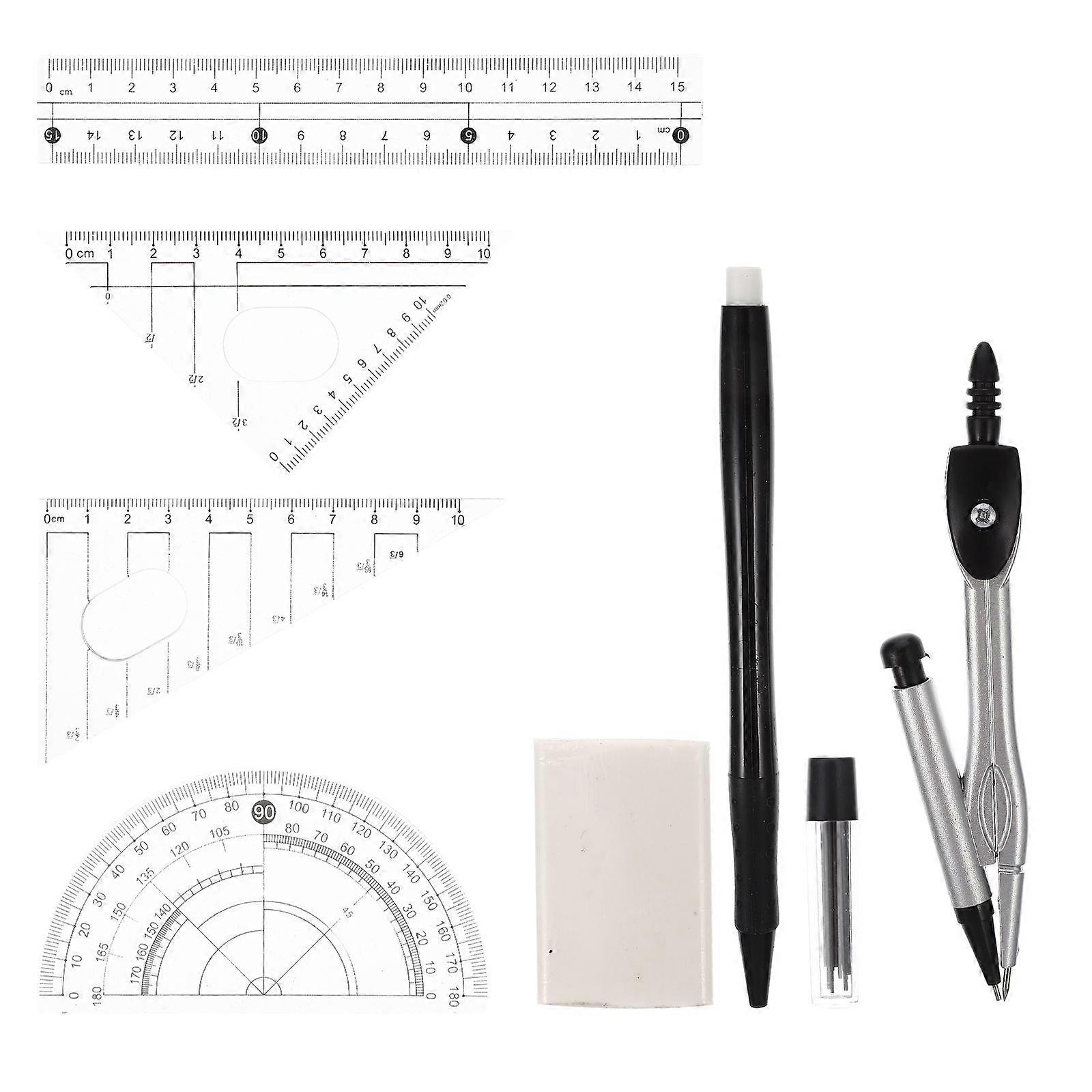 Compass Ruler Measuring Tools 1Set Drawing Accessory for Student Use